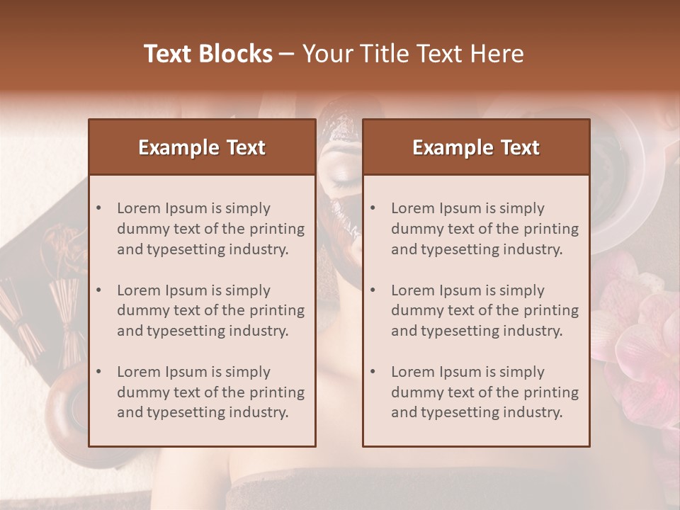 Facial Mask Spa Treatment Hot Stone PowerPoint Template