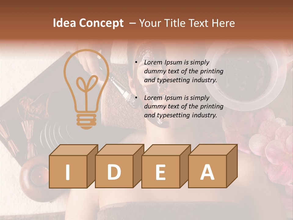 Facial Mask Spa Treatment Hot Stone PowerPoint Template