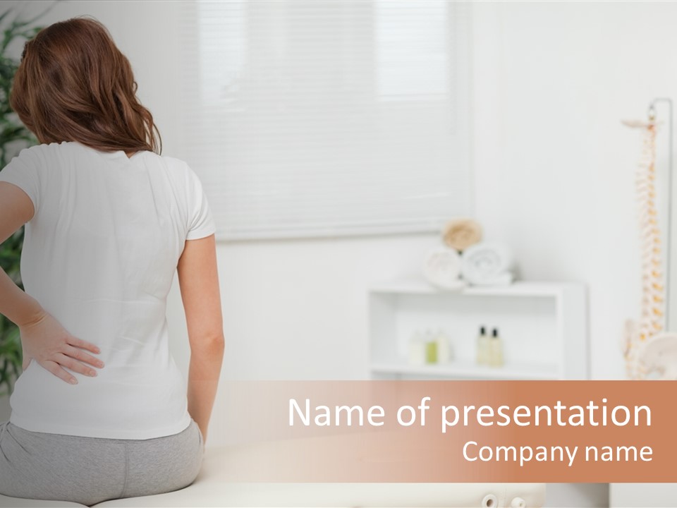 Woman Holding Suffering PowerPoint Template