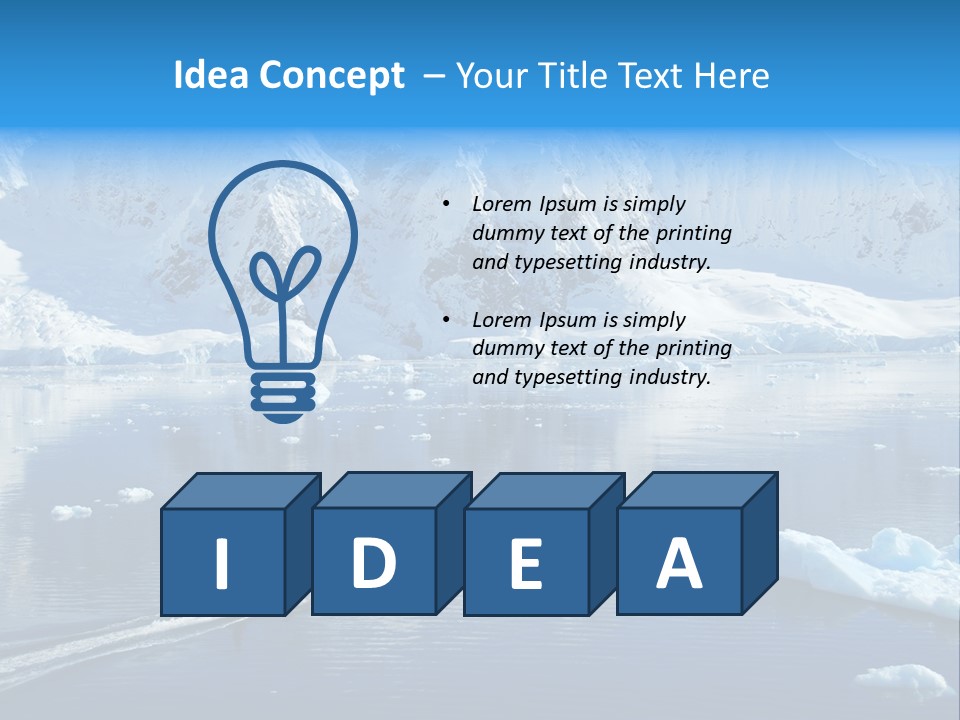 Climate Change Sea Ice PowerPoint Template