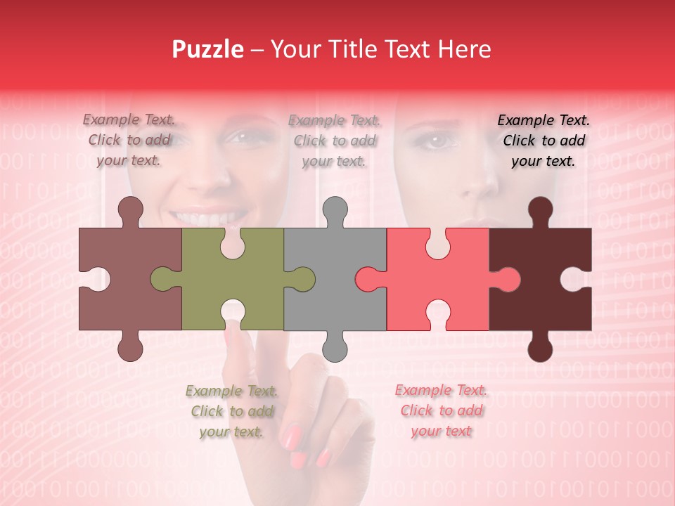 People Woman Icons PowerPoint Template