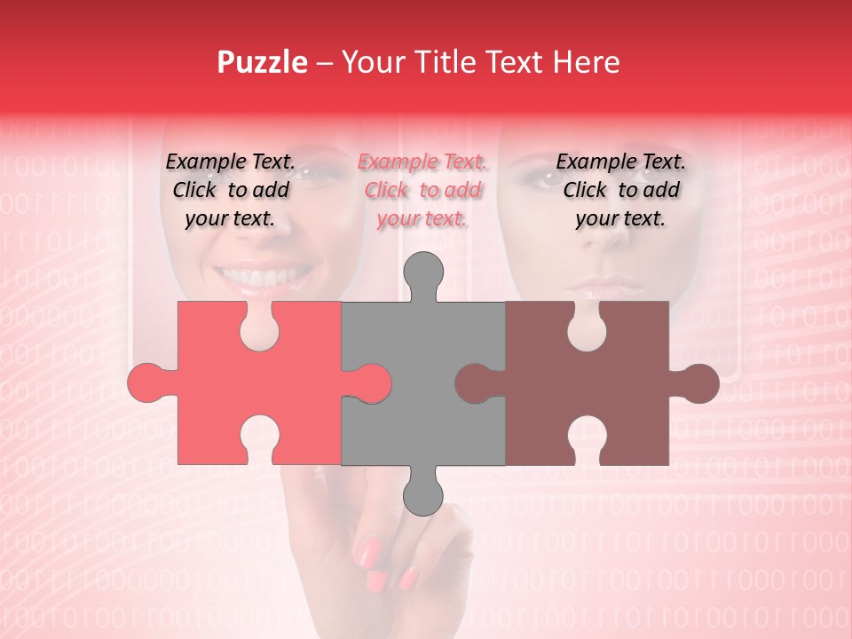 People Woman Icons PowerPoint Template