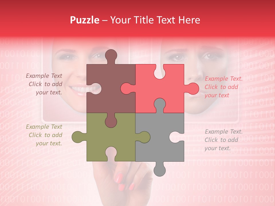 People Woman Icons PowerPoint Template