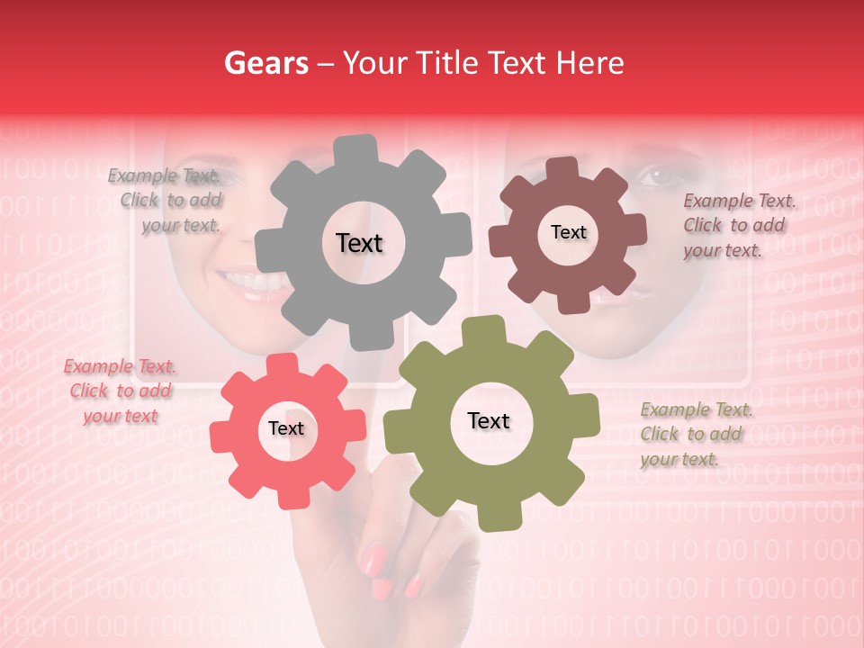 People Woman Icons PowerPoint Template