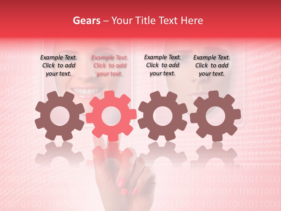 People Woman Icons PowerPoint Template