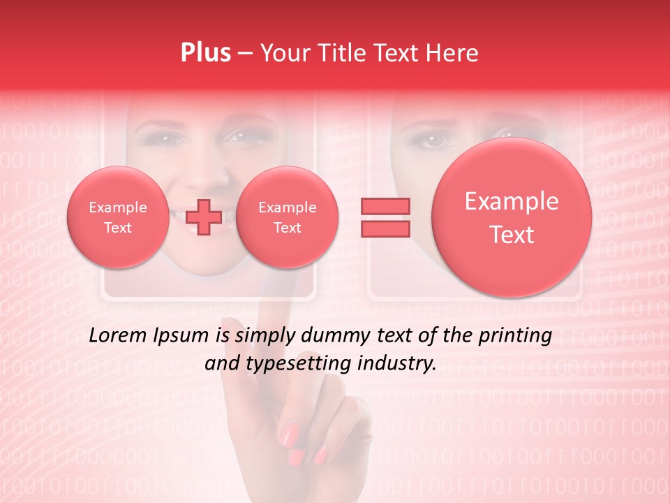 People Woman Icons PowerPoint Template