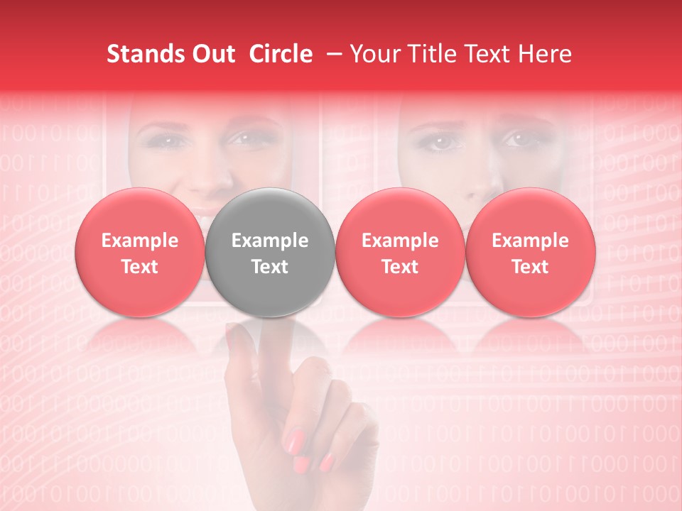 People Woman Icons PowerPoint Template