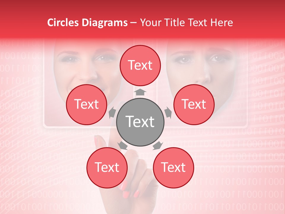 People Woman Icons PowerPoint Template