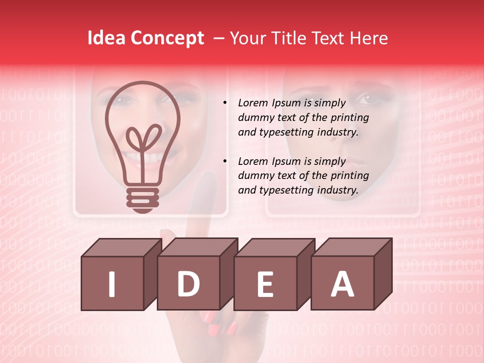 People Woman Icons PowerPoint Template