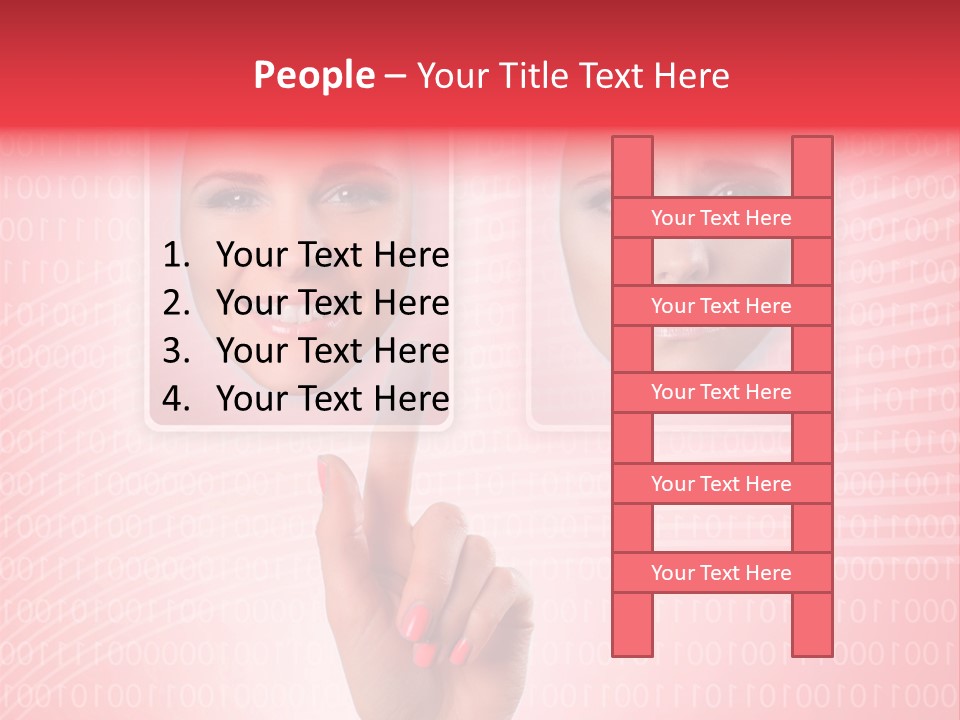 People Woman Icons PowerPoint Template