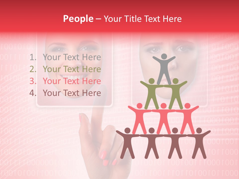 People Woman Icons PowerPoint Template