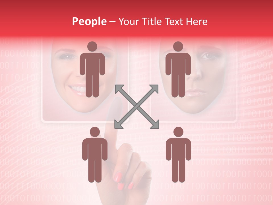 People Woman Icons PowerPoint Template