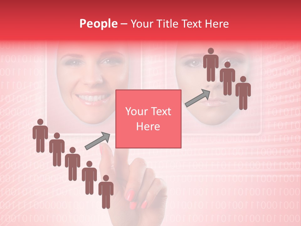 People Woman Icons PowerPoint Template