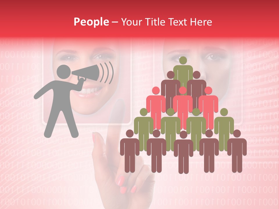 People Woman Icons PowerPoint Template