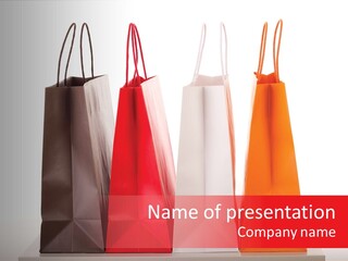 A Group Of Bags Sitting On Top Of A Table PowerPoint Template