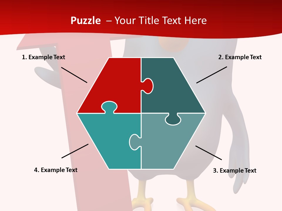 A Blue Bird Holding A Red Arrow On A White Background PowerPoint Template