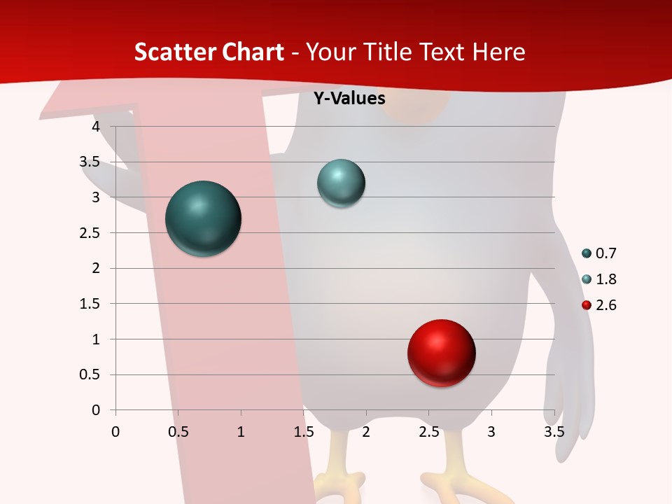 A Blue Bird Holding A Red Arrow On A White Background PowerPoint Template