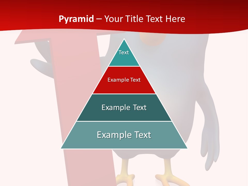 A Blue Bird Holding A Red Arrow On A White Background PowerPoint Template