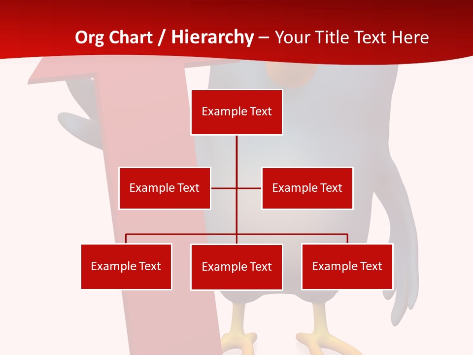 A Blue Bird Holding A Red Arrow On A White Background PowerPoint Template
