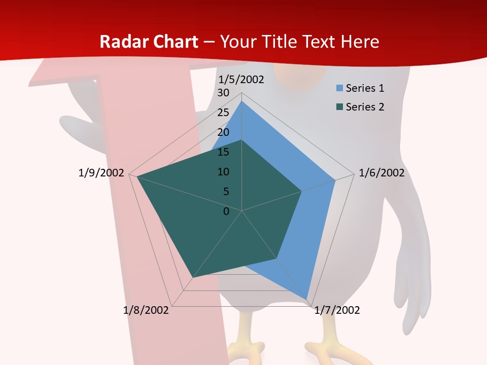 A Blue Bird Holding A Red Arrow On A White Background PowerPoint Template