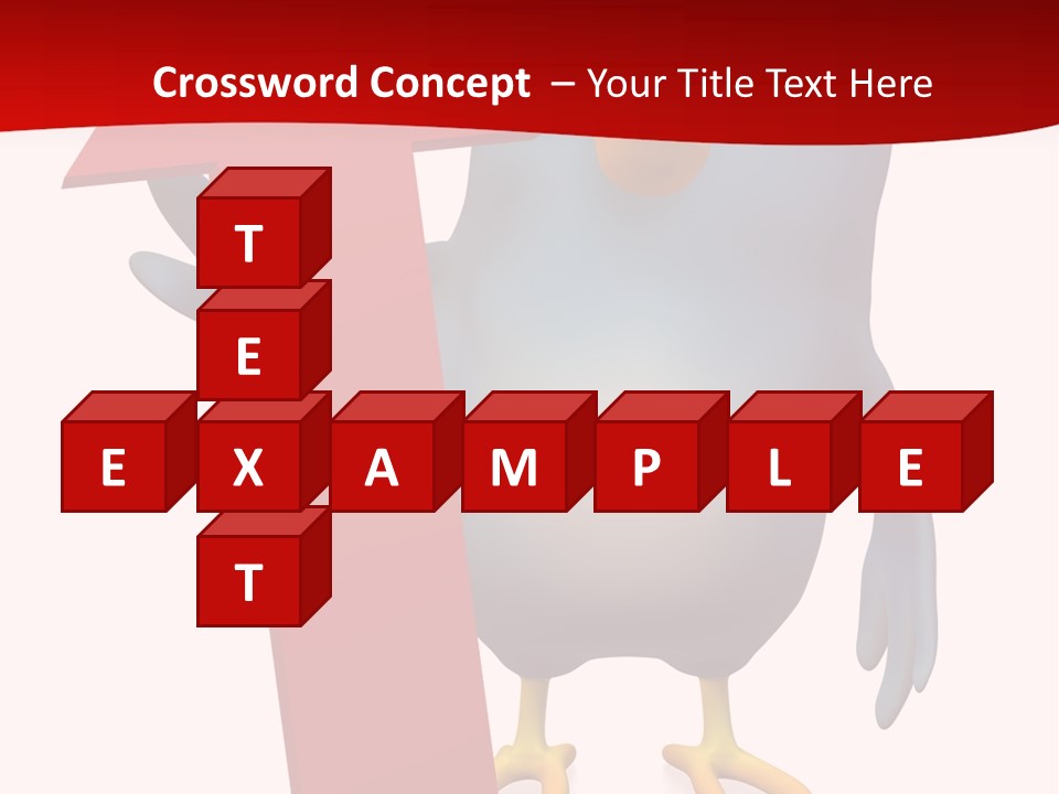 A Blue Bird Holding A Red Arrow On A White Background PowerPoint Template