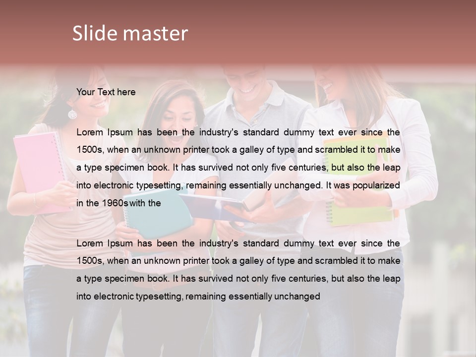 Men Education Happy PowerPoint Template