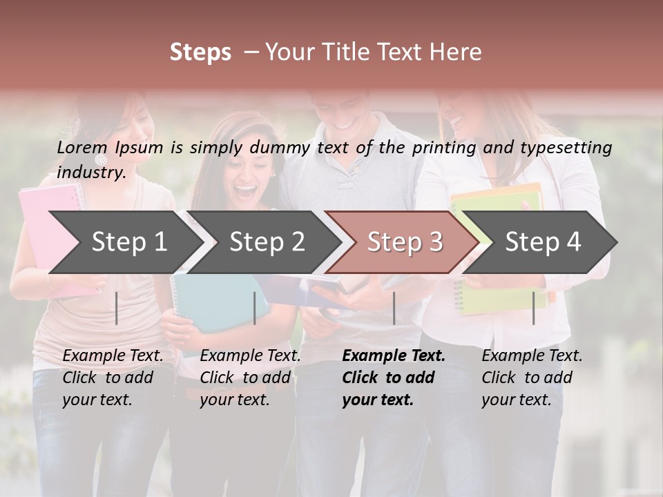 Men Education Happy PowerPoint Template