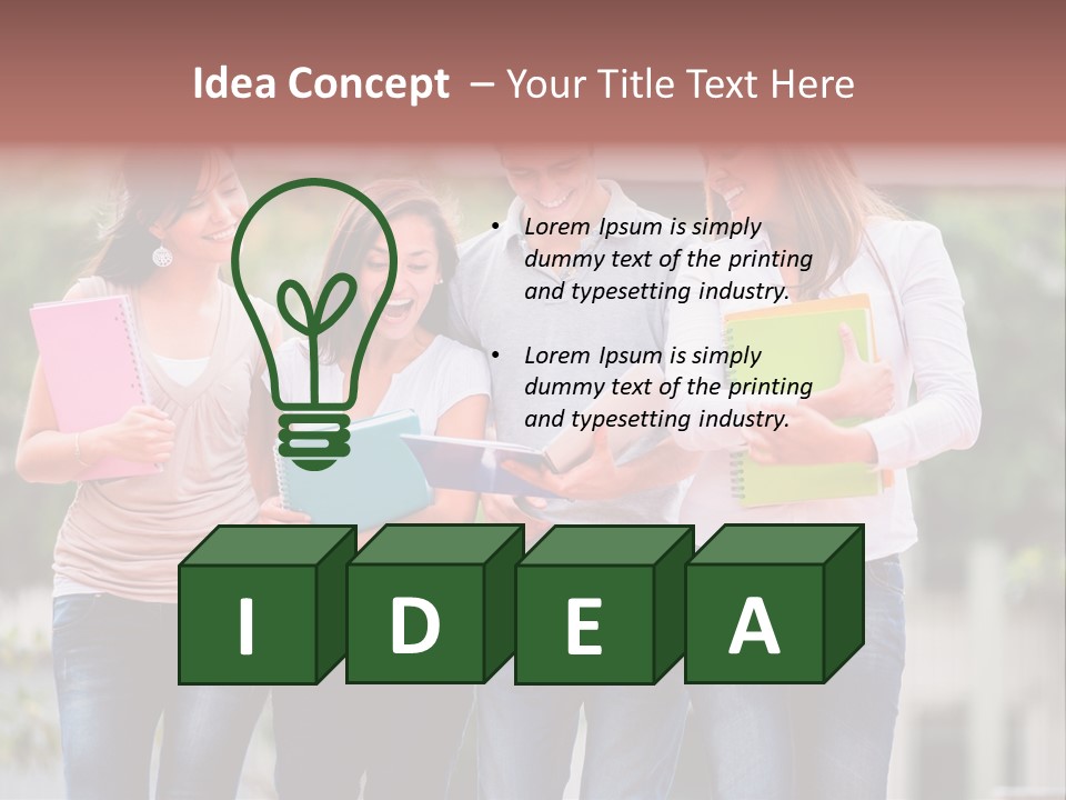 Men Education Happy PowerPoint Template