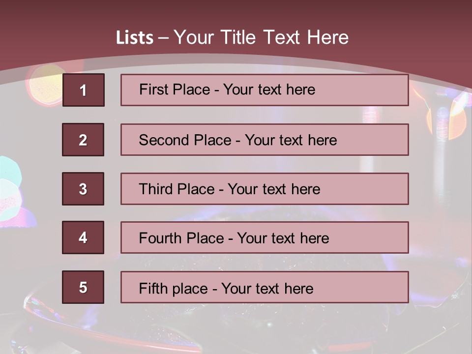 Brandy Tree Lights PowerPoint Template