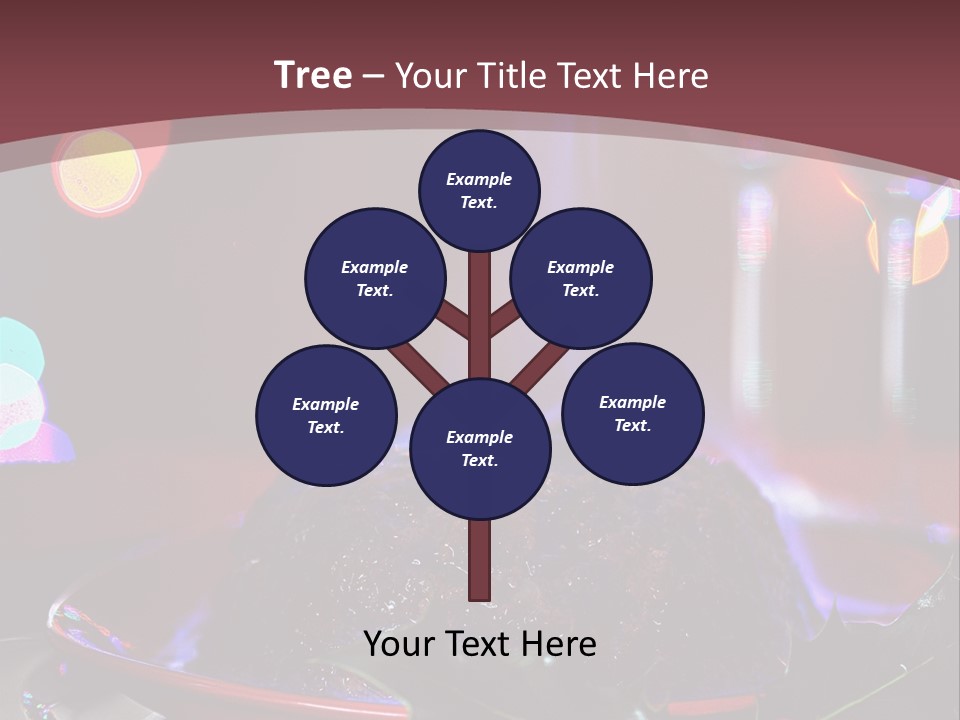 Brandy Tree Lights PowerPoint Template
