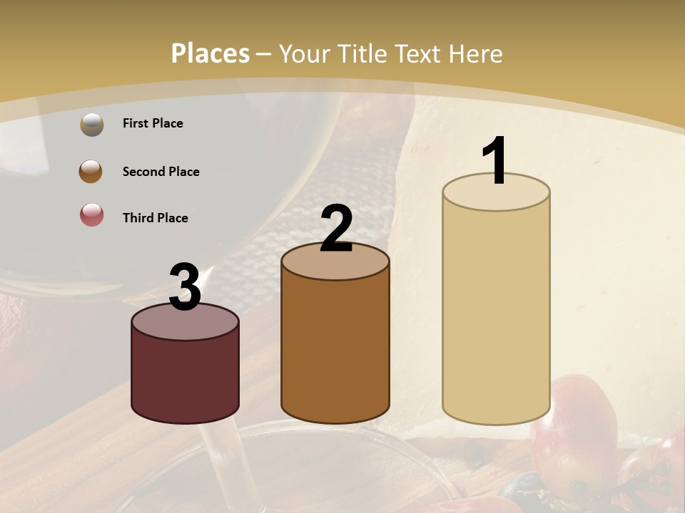 Cheese Cork Glass PowerPoint Template