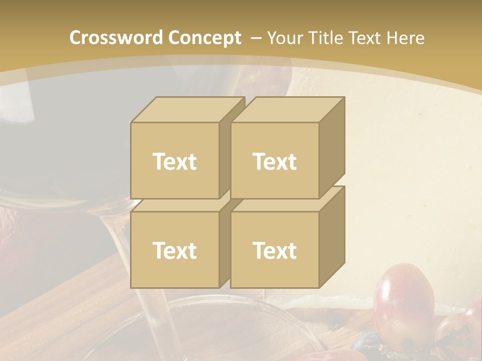 Cheese Cork Glass PowerPoint Template
