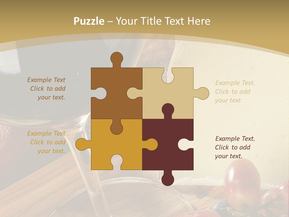 Cheese Cork Glass PowerPoint Template