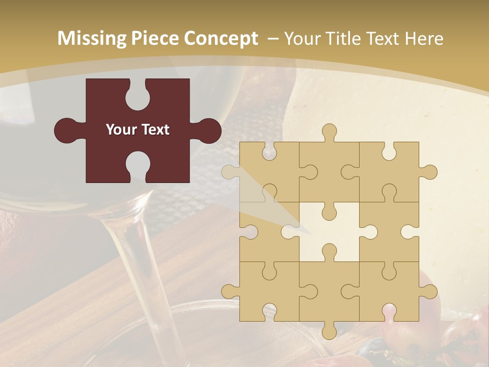 Cheese Cork Glass PowerPoint Template