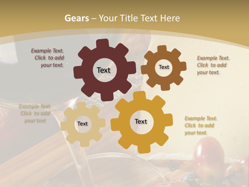 Cheese Cork Glass PowerPoint Template