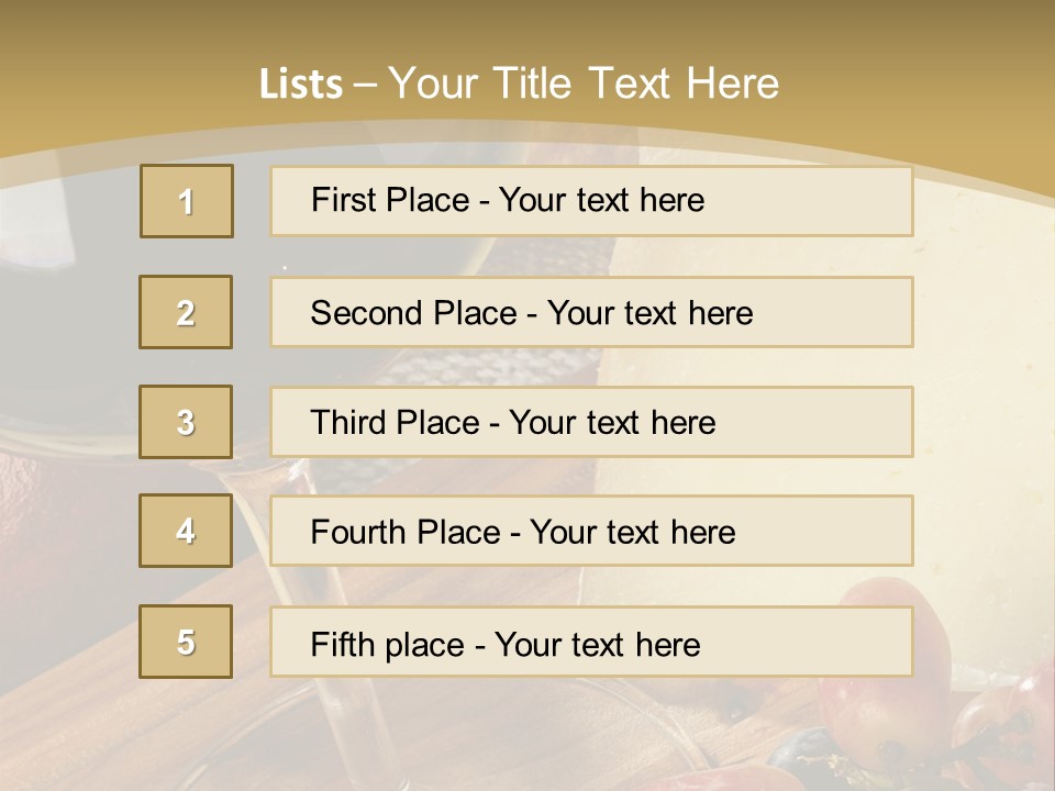 Cheese Cork Glass PowerPoint Template