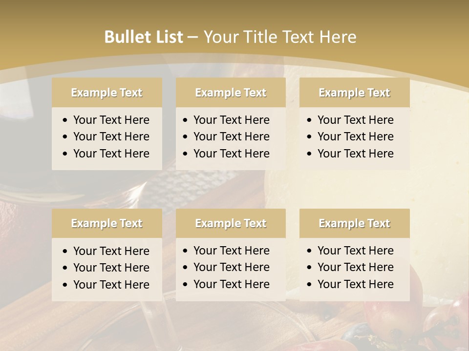 Cheese Cork Glass PowerPoint Template