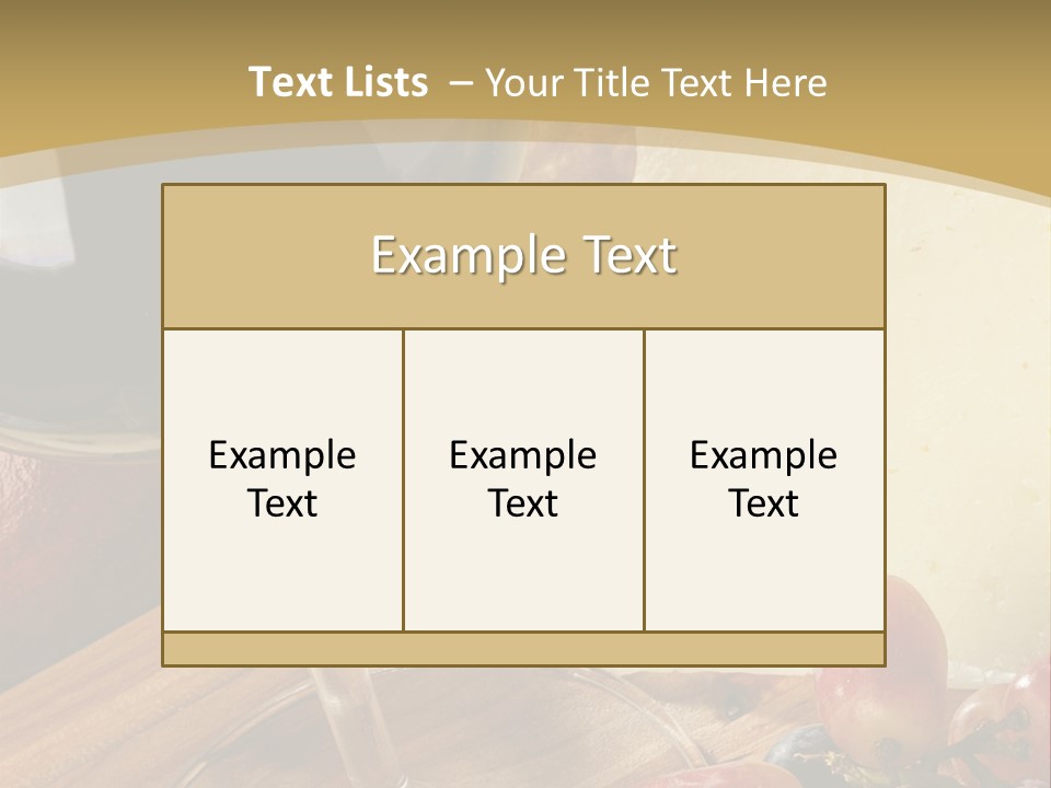 Cheese Cork Glass PowerPoint Template