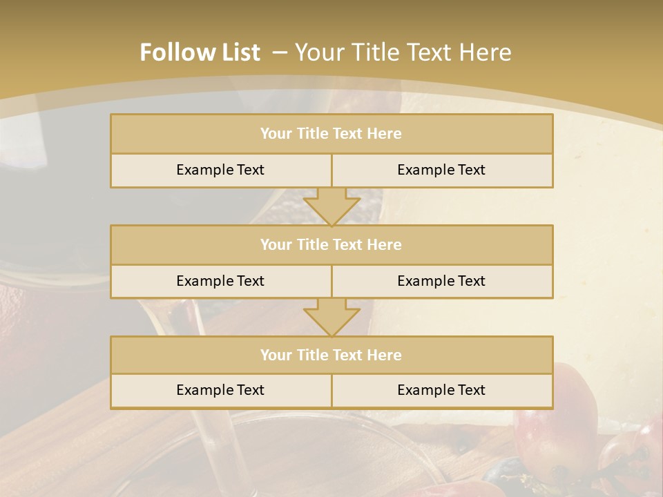 Cheese Cork Glass PowerPoint Template