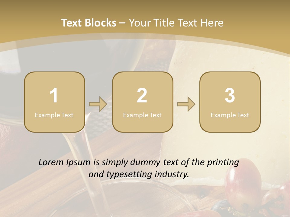 Cheese Cork Glass PowerPoint Template