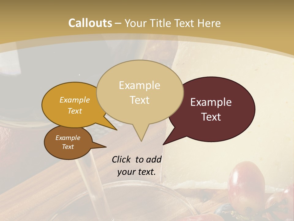 Cheese Cork Glass PowerPoint Template