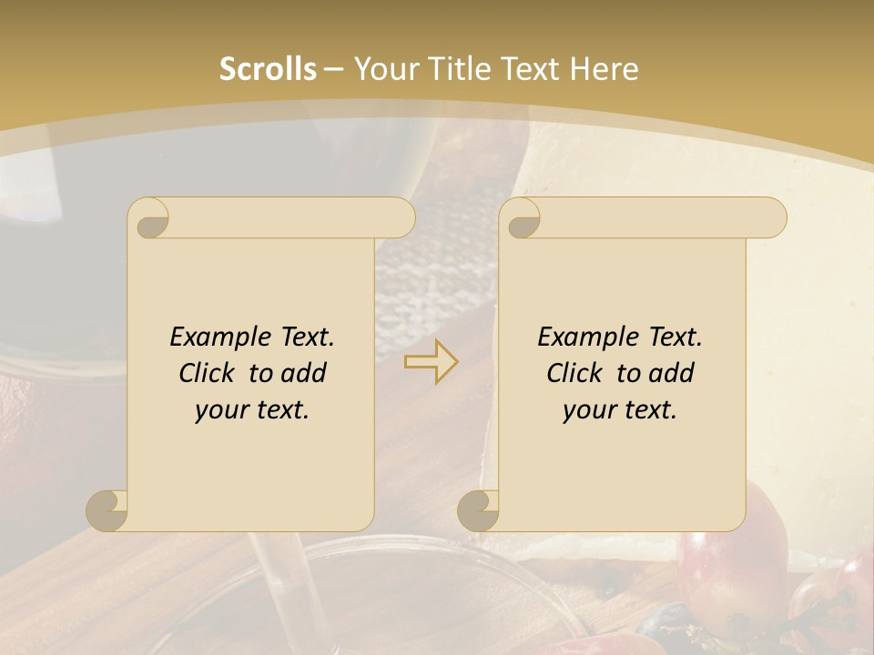 Cheese Cork Glass PowerPoint Template