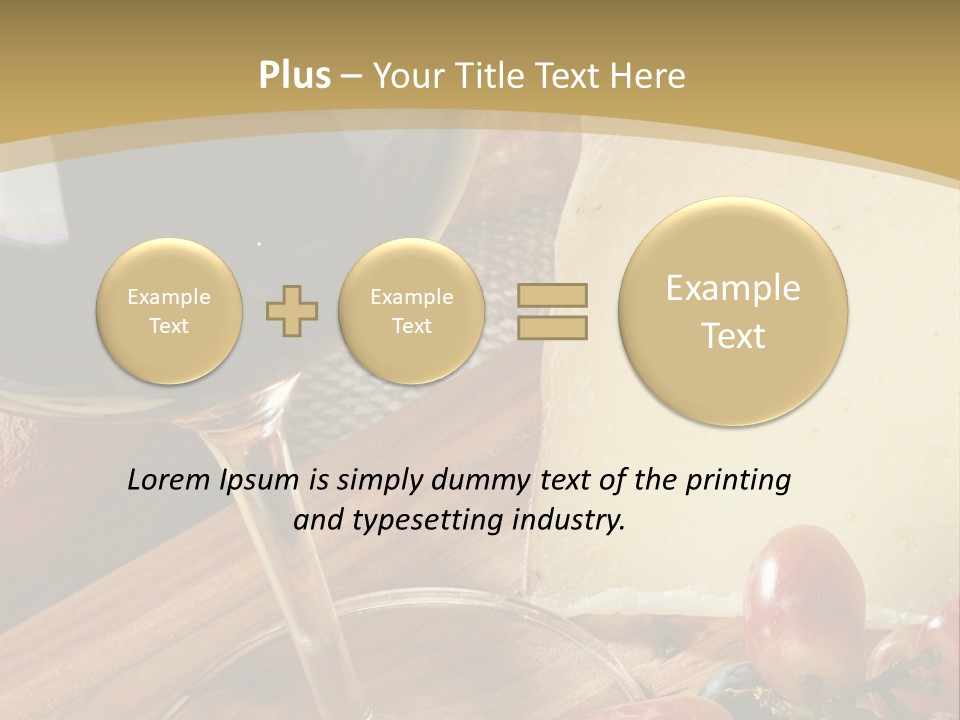 Cheese Cork Glass PowerPoint Template
