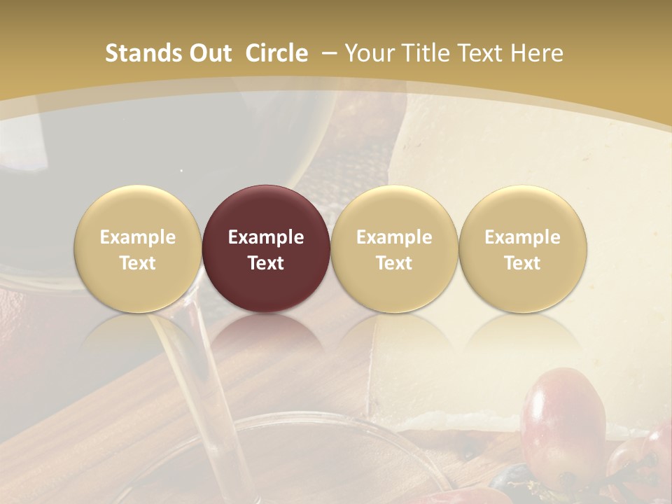 Cheese Cork Glass PowerPoint Template