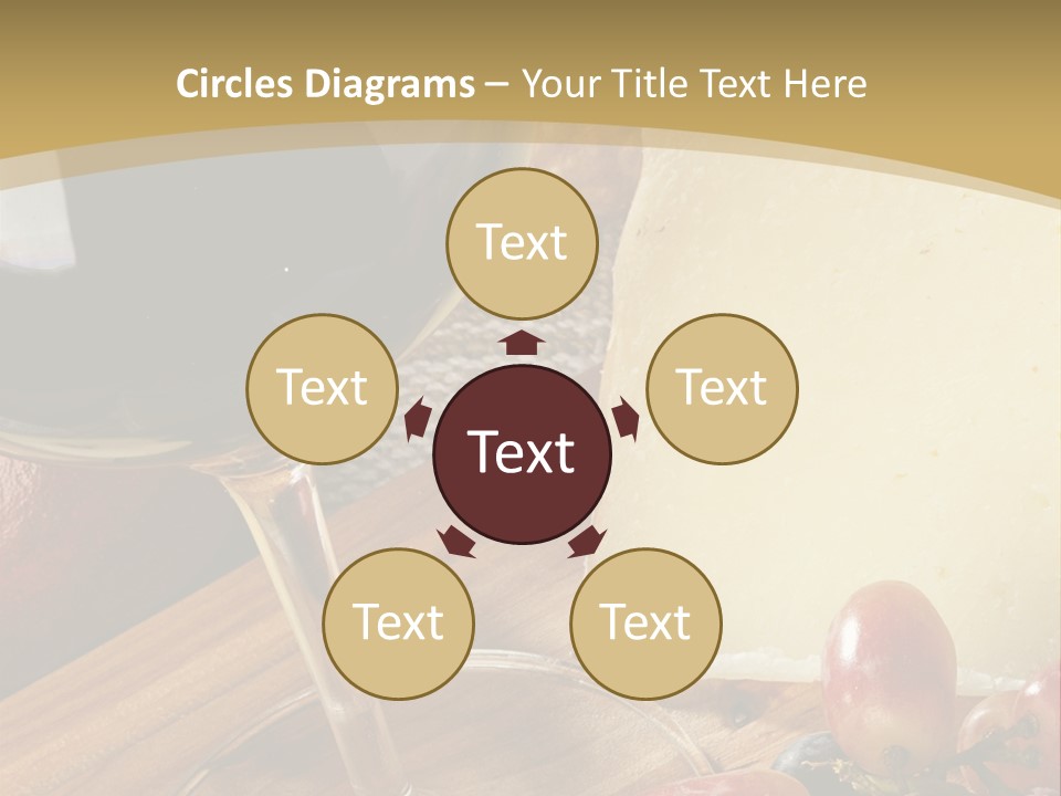 Cheese Cork Glass PowerPoint Template