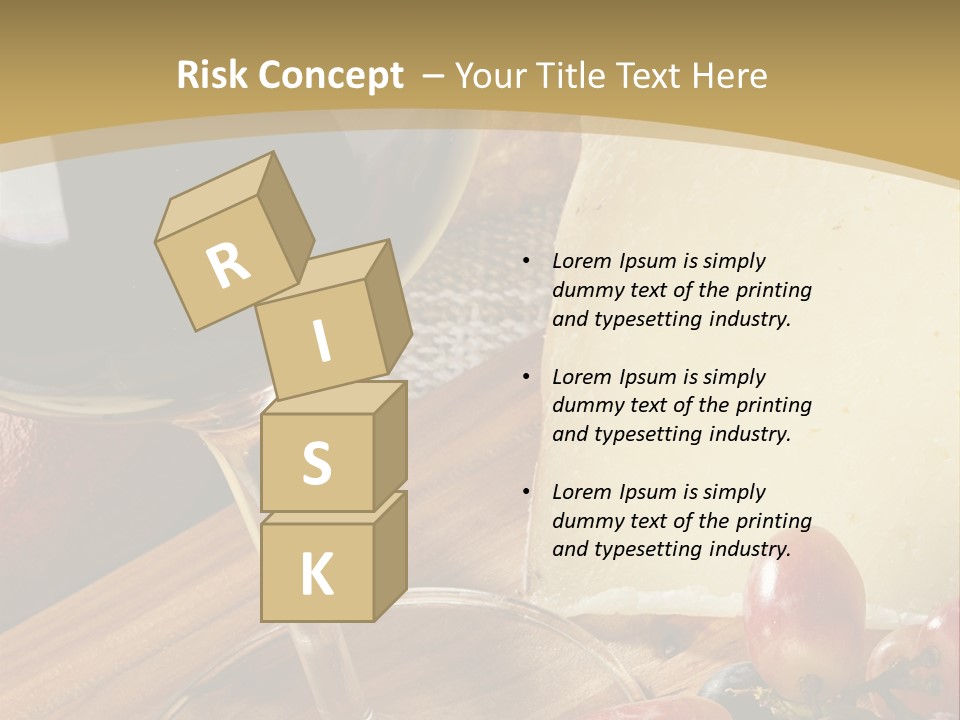 Cheese Cork Glass PowerPoint Template