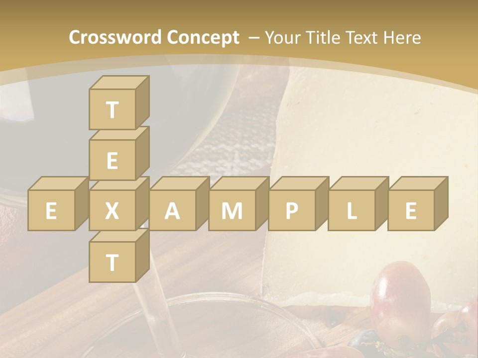 Cheese Cork Glass PowerPoint Template