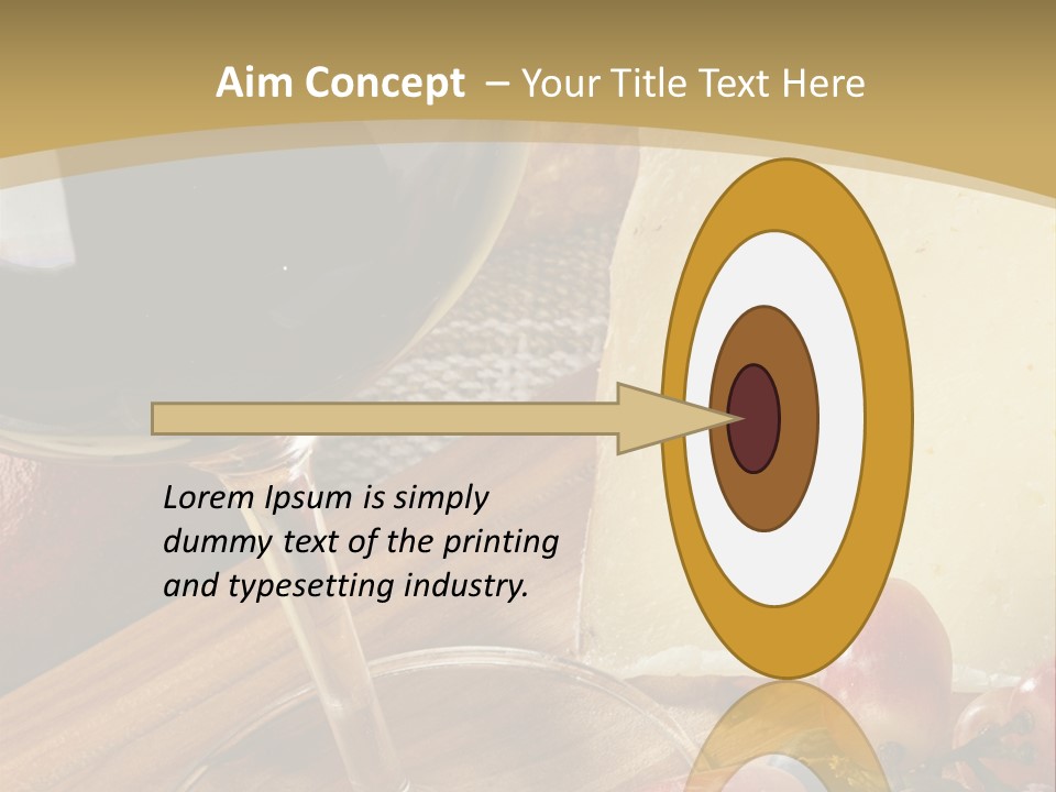 Cheese Cork Glass PowerPoint Template