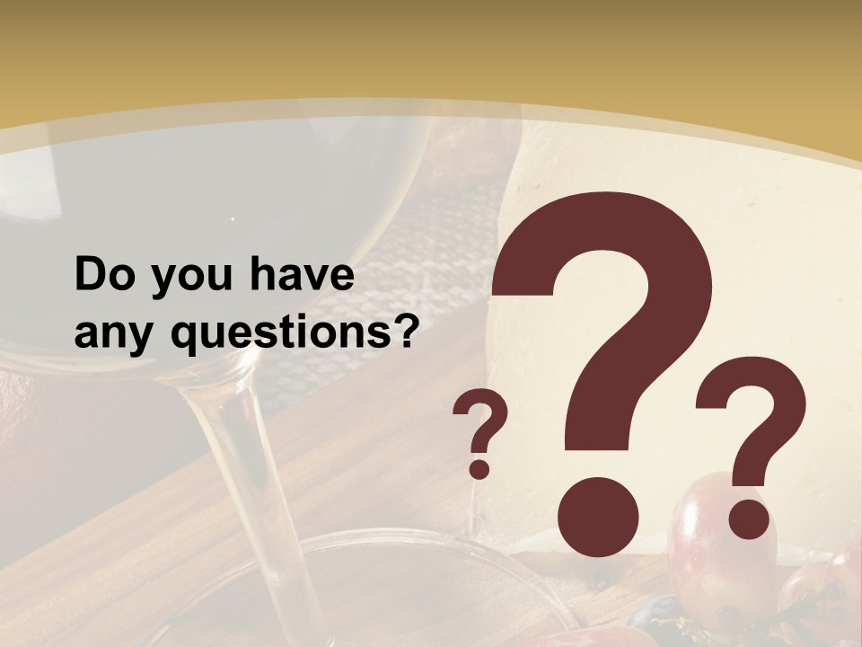 Cheese Cork Glass PowerPoint Template