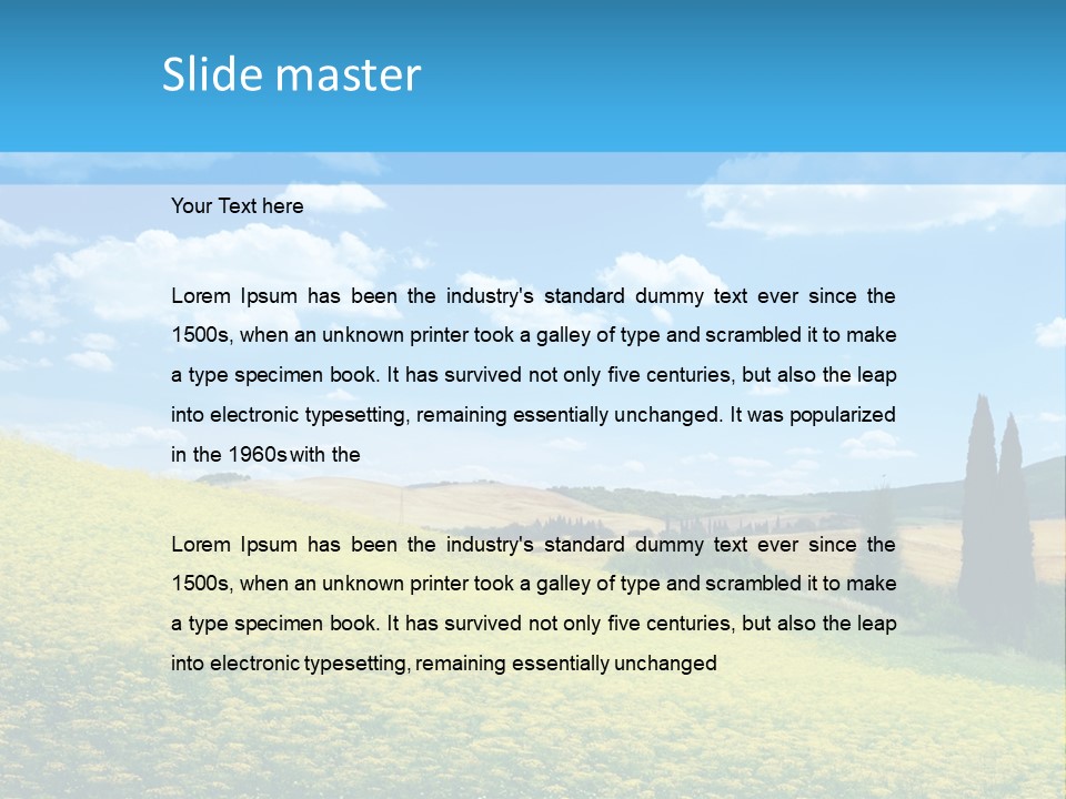 Flower Beauty Grassland PowerPoint Template